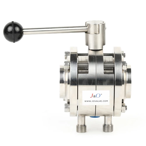 Sanitary mixing proof butterfly valve