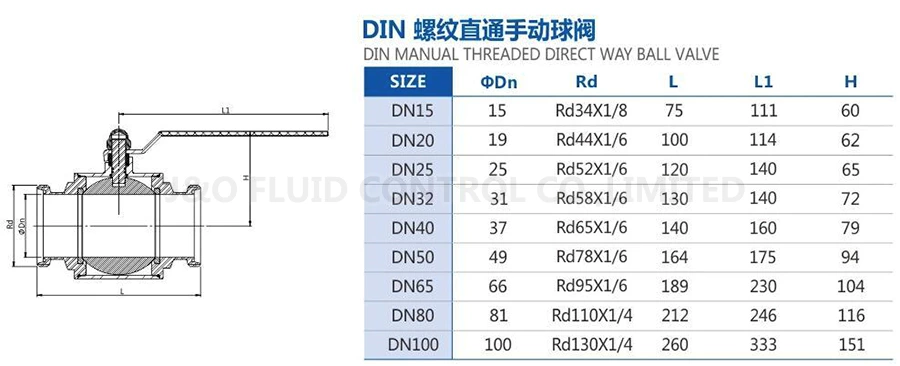 Hygienic Liquid Cooling Water Energy Storage Stainless Steel Food Male-Male Thread Ball Valve