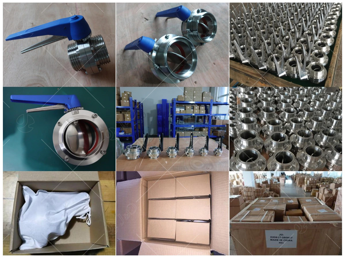 Data Center Cooling Water Leak Free Sanitary Stainless Steel Butterfly Valve With Gripper Handle