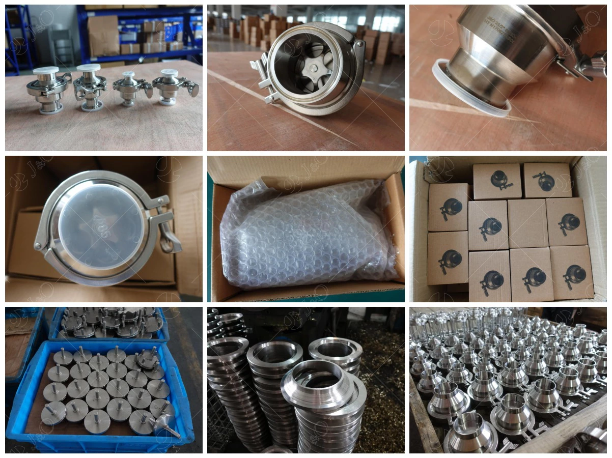 Data Center Cooling Hygienic Sanitary Stainless Steel Tri Clamp Clamped No-return Check Valve With PTFE Seal