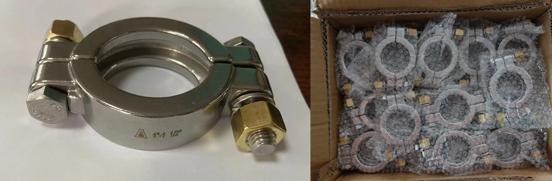 Shipping Pictures of Stainless Steel Sanitary 13MHP High Pressure Pipe Clamp