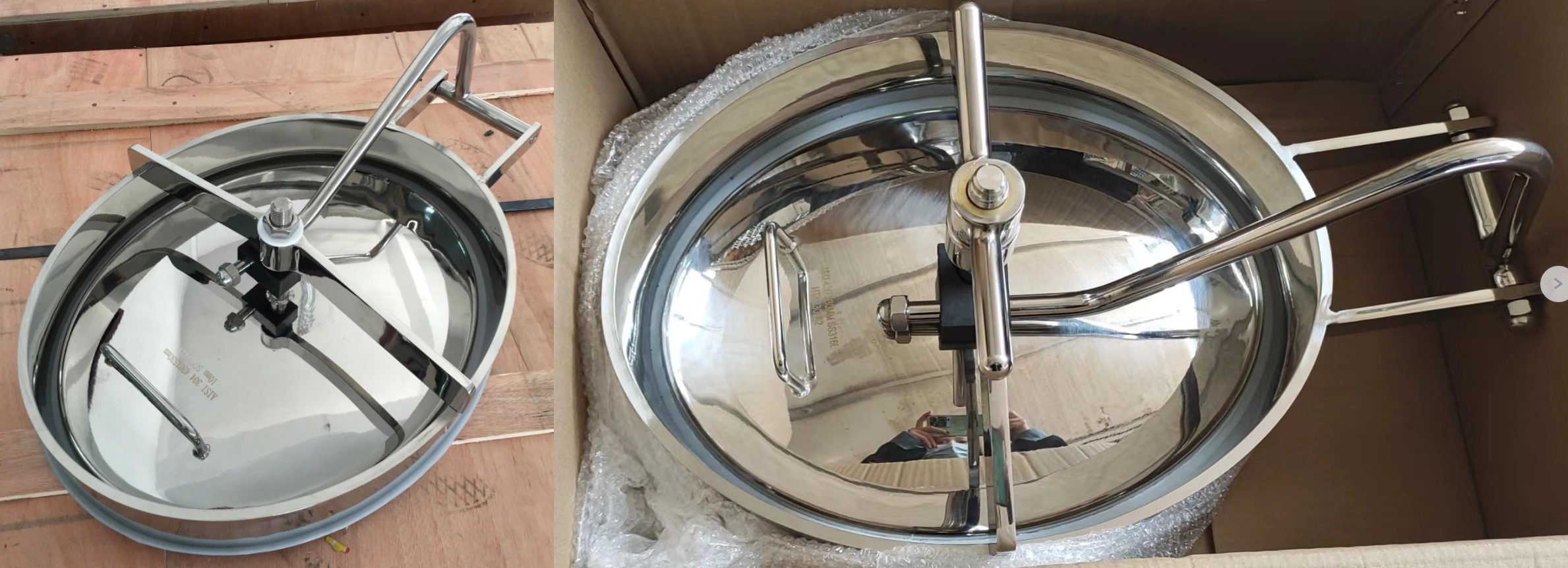 Shipping Pictures of Oval Manway Inwards Opening