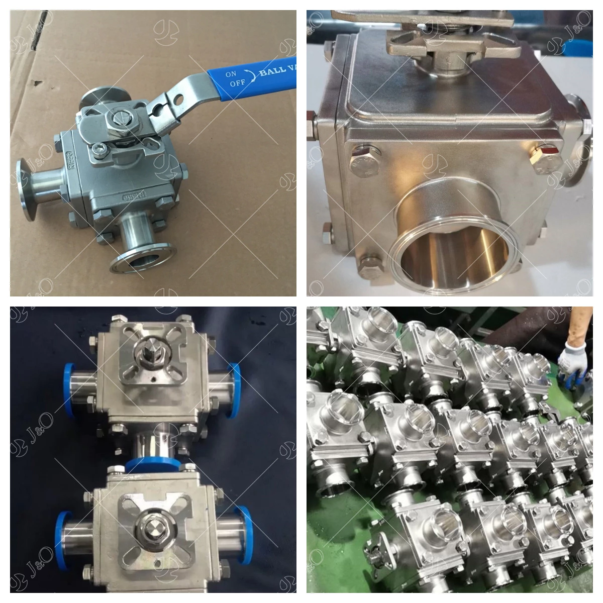 Corrosion-Resistant and Hygienic Data Center Cooling Water Sanitary Stainless Steel Tri Clamp PFA Lined Three Way Ball Valve