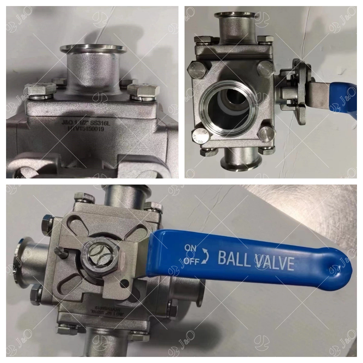 Sanitary Stainless Steel Water Cooling Liquid Data Center Encapsulated Clamped Four-Way Ball Valve