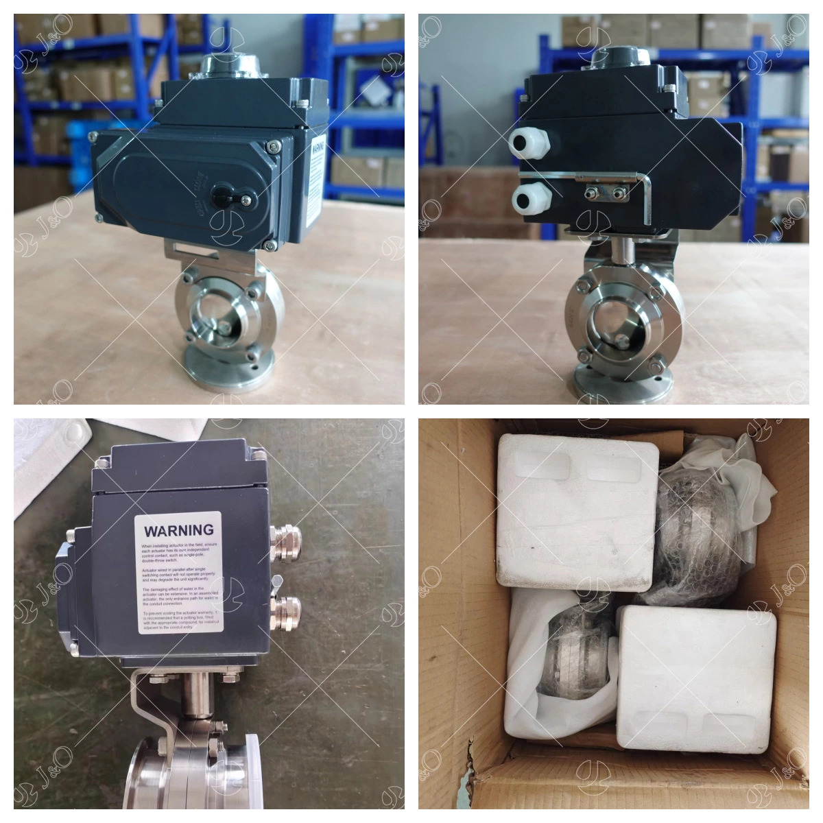 Data Center Chiller Prevent Leaks Sanitary Stainless Steel Welding Butterfly Valve With Electric Actuator