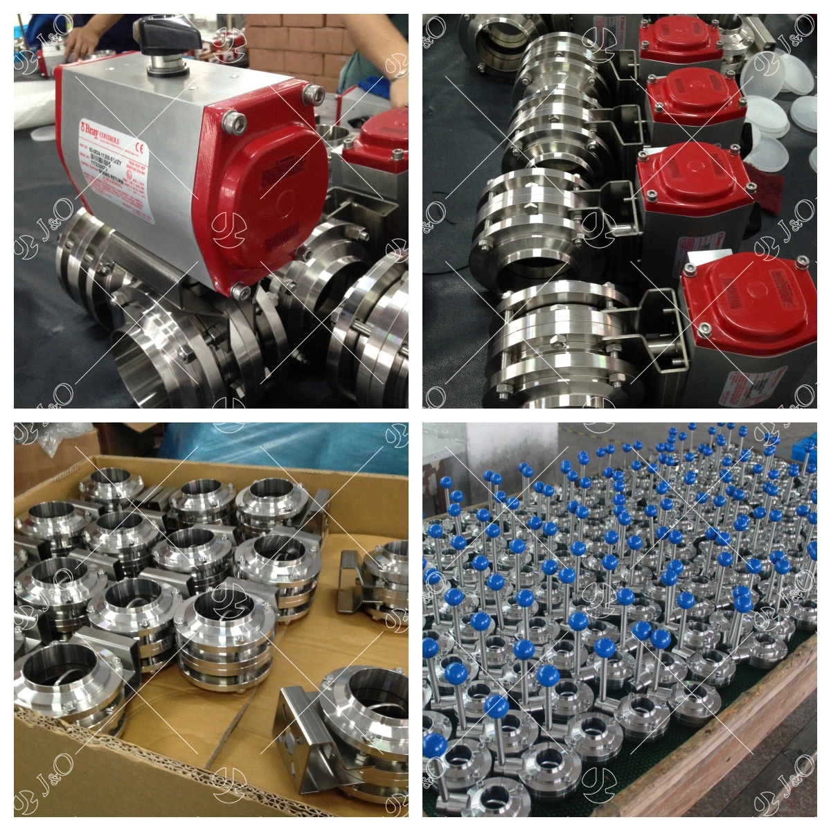 Cooling Water Valve Data Center Sanitary Stainless Steel Manual Weld 3PC Butterfly Valve With 12 Positions Plastic Handle