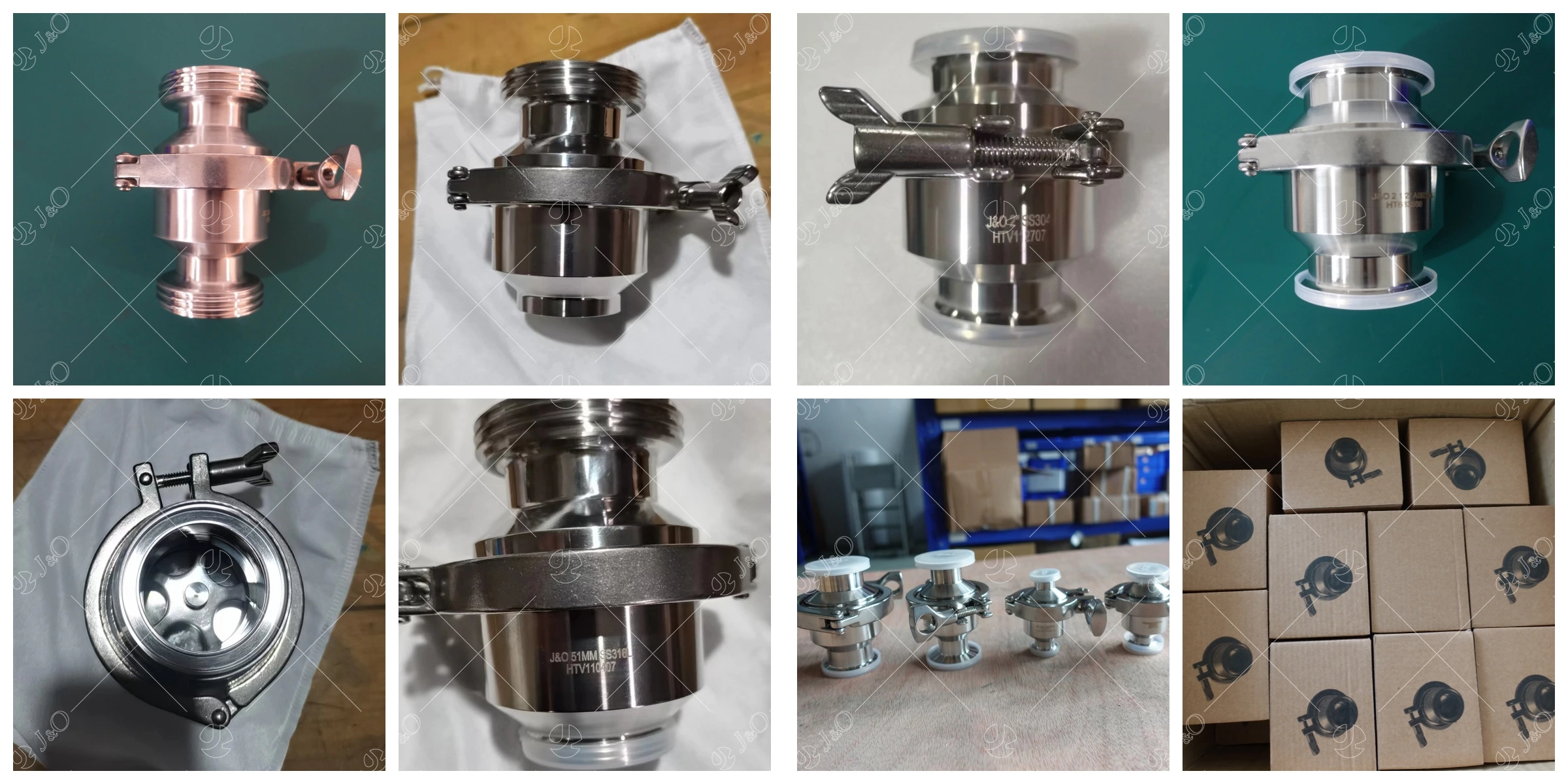 Hygienic Stainless Steel Cooling Water Data Center Clamped Male Thread No Return Valve