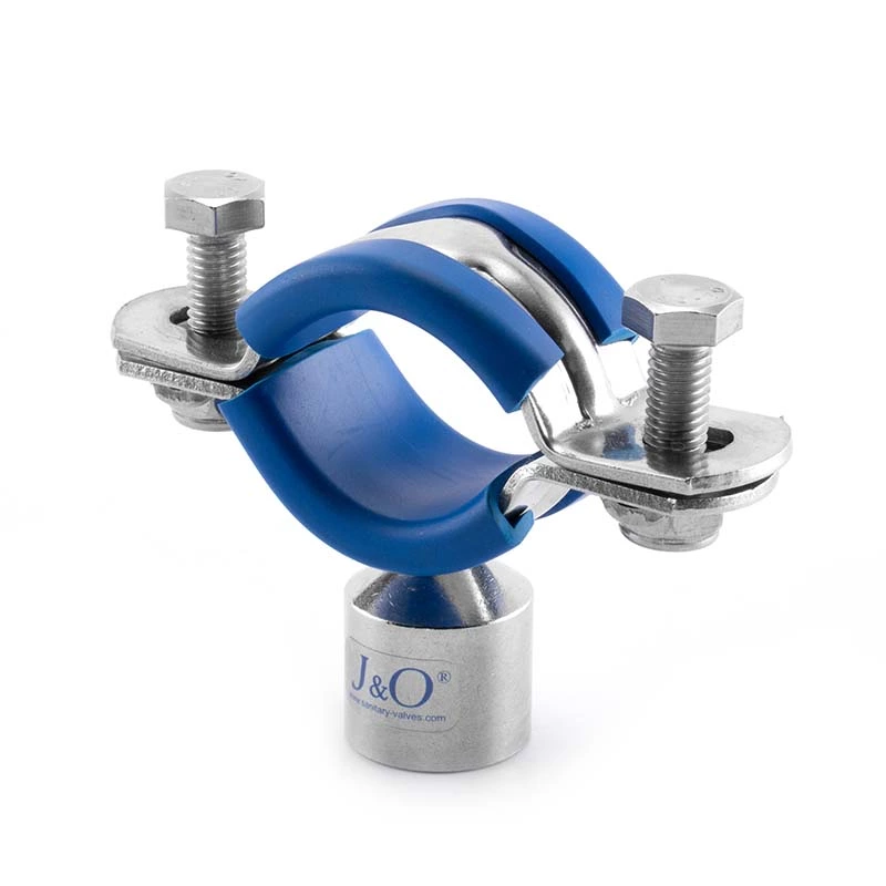 Stainless Steel Thread Female Pipe Support With Blue Insert - J&O
