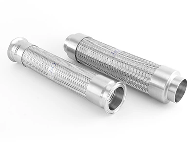 Water Cooling Liquid Data Center Stainless Steel Tri-clamp Braided Flexible Bellow Metal Hose With Ferrule End
