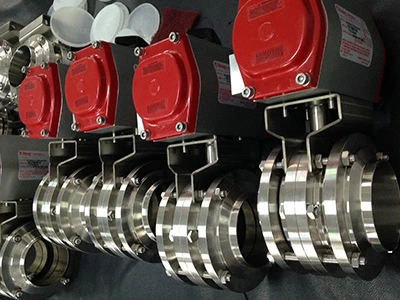 Liquid Water Cooling Data Center Hygienic Stainless Steel Three Piece Butterfly Valve