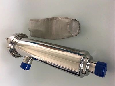 Stainless Steel Hygienic Cooling Water Data Center Butt Weld Angle Type Filter Strainer