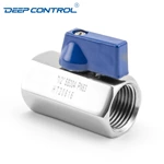 Data Center Water Cooling Stainless Steel SS304 SS316 NPT BSPT Thread Mini Ball Valve