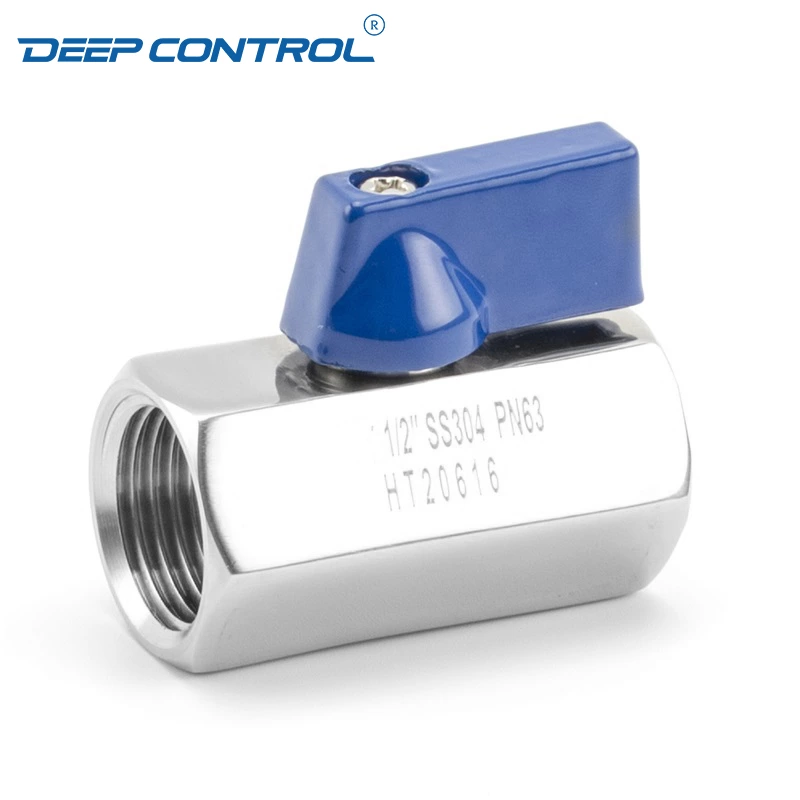 Data Center Water Cooling Stainless Steel SS304 SS316 NPT BSPT Thread Mini Ball Valve