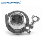 Data Center Cooling Hygienic Sanitary Stainless Steel Tri Clamp Clamped No-return Check Valve With PTFE Seal