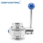 Direct Liquid Cooling Water Hygienic Stainless Steel Tri-Clamp Butterfly Valve