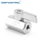 Energy Storage Liquid Cooling Water Stainless Steel SS304 SS316 NPT BSPT Female Thread Mini Ball Valve with SS Handle