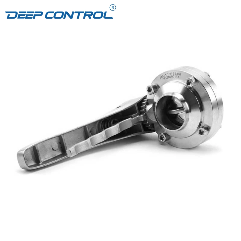 Coolant Distribution Units CDU Hygienic Weld Butterfly Valve with Stainless Steel Multi-Positon Gripper Handle