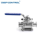 Liquid Data Cooling Water Leak Free Energy Storage Sanitary Stainless Steel 3PC Ball Valve