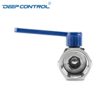 Stainless Steel Cooling Water Data Center BSPT NPT Thread Female Male Thread Mini Ball Valve with Extended Handle