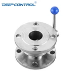 Flow of Coolant Sanitary Stainless Steel Flanged Butterfly Valve