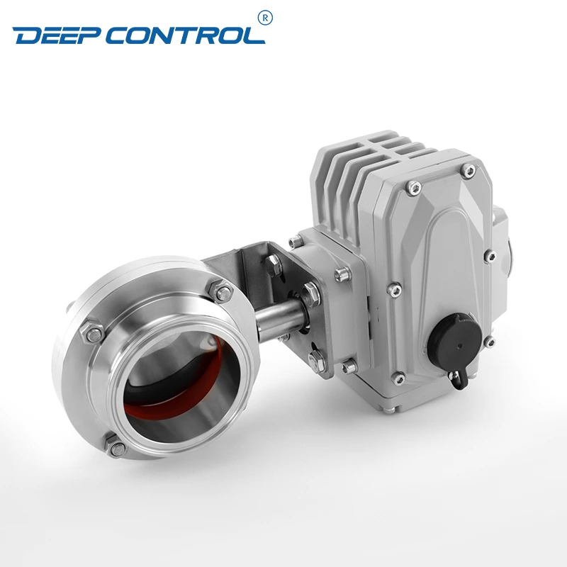Data Center Cooling Water Sanitary Stainless Steel Electric Clamp Butterfly Valve