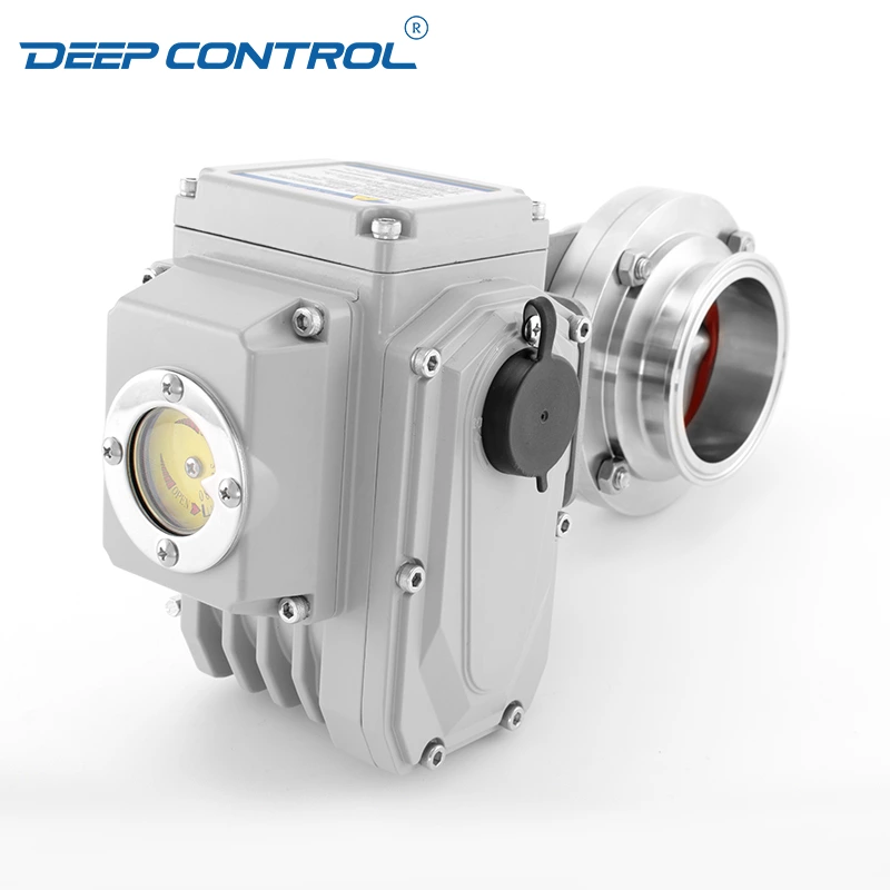 Data Center Cooling Water Sanitary Stainless Steel Electric Clamp Butterfly Valve