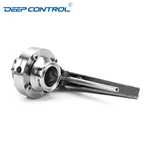 Energy Storage Water cooling Sanitary Tri-Clamp Butterfly Valve with 12 Positions Stainless Steel Gripper Handle