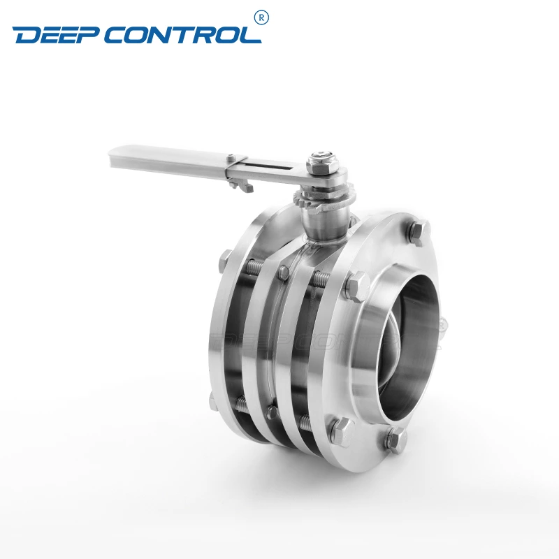 Liquid Cooling Water Data Center CDU Hygienic Stainless Steel Leak Free 3-Piece Butterfly Valve