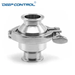 Data Center Cooling Hygienic Sanitary Stainless Steel Tri Clamp Clamped No-return Check Valve With PTFE Seal