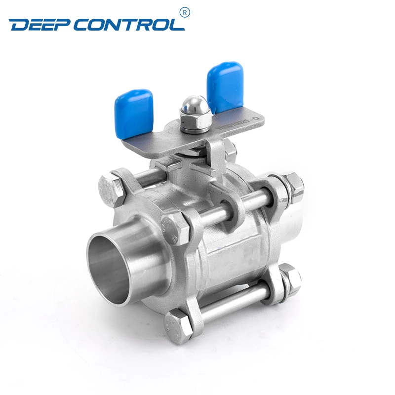 Liquid Cooling Water Leak Free Data Center Manual 3PC Hygienic SS304 SS316L Ball Valve