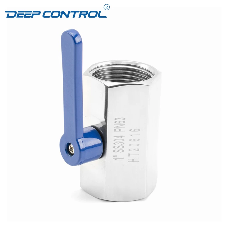 Leak Free Liquid Cooling Water DLC Stainless Steel BSPT NPT Female Thread Mini Ball Valve with Extended Handle