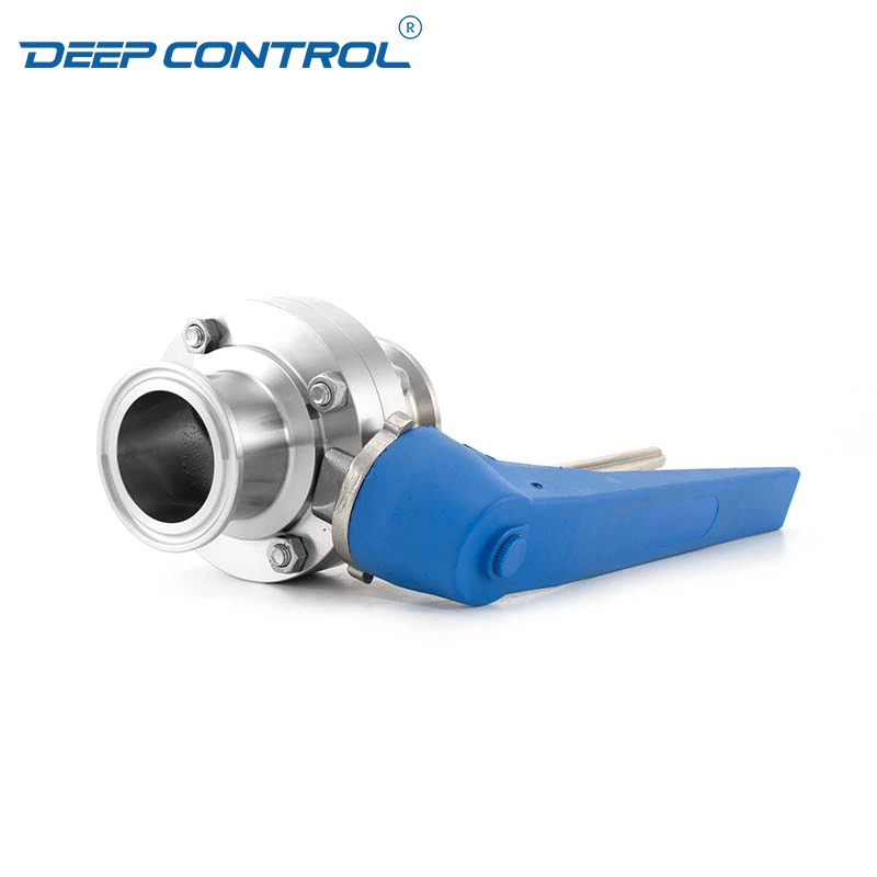 Cooling Water Energy Storage Sanitary Stainless Steel Tri-Clamp Butterfly Valve with Multi-Postion Gripper Handle