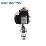 Data Center Chiller Prevent Leaks Sanitary Stainless Steel Welding Butterfly Valve With Electric Actuator