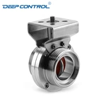 Liquid Cooling Solutions Energy Storage DIN Sanitary Stainless Steel Thread Butterfly Valve With Bracket