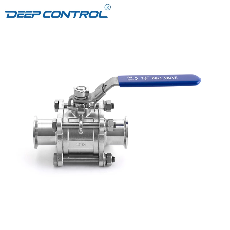 Liquid Data Cooling Water Leak Free Energy Storage Sanitary Stainless Steel 3PC Ball Valve