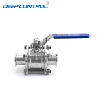 Liquid Data Cooling Water Leak Free Energy Storage Sanitary Stainless Steel 3PC Ball Valve