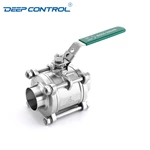 Energy Storage Water Data Cooling Water Hygienic Stainless Steel 3PC Butt Weld Ball Valve