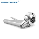 Coolant Distribution Units CDU Hygienic Weld Butterfly Valve with Stainless Steel Multi-Positon Gripper Handle