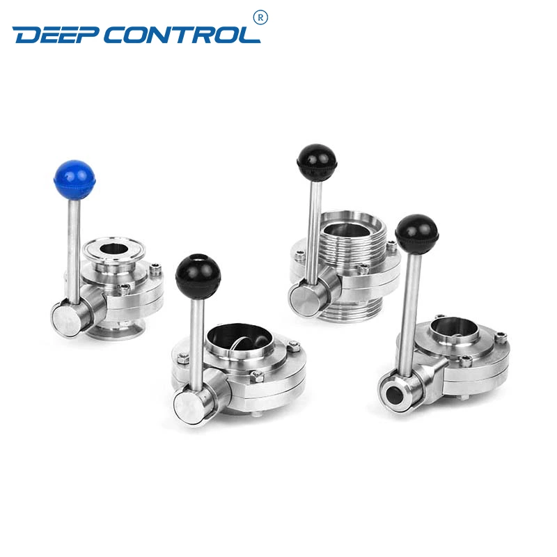 Data Center Cooling Water Energy Storage Hygienic Stainless Steel Butterfly Valve With Pull Handle