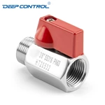 Direct to Chip Liquid Cooling Water Energy Storage Stainless Steel Male Female BSPT NPT Thread Mini Ball Valve