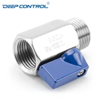 Cooling Water Data Center SS304 SS316 Stainless Steel Male Female BSPT NPT Thread Mini Ball Valve