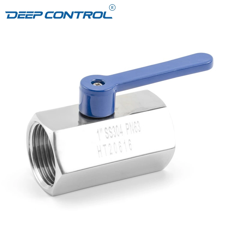 Leak Free Liquid Cooling Water DLC Stainless Steel BSPT NPT Female Thread Mini Ball Valve with Extended Handle