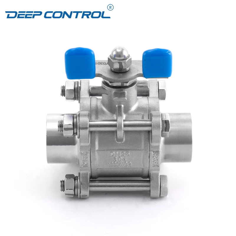 Liquid Cooling Water Leak Free Data Center Manual 3PC Hygienic SS304 SS316L Ball Valve