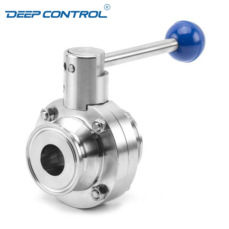 Direct Liquid Cooling Water Hygienic Stainless Steel Tri-Clamp Butterfly Valve