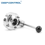 Data Center Water Cooling Zero Fluid Loss Hygienic Stainless Steel Butt-Weld Butterfly Valve with Pull Handle