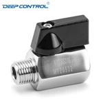 Data Center Cooling Water Leak Proof Connection Stainless Steel Male Female Thread BSPT NPT Mini Ball Valve