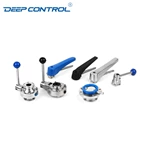 Data Center Cooling Water Energy Storage Hygienic Stainless Steel Butterfly Valve With Pull Handle