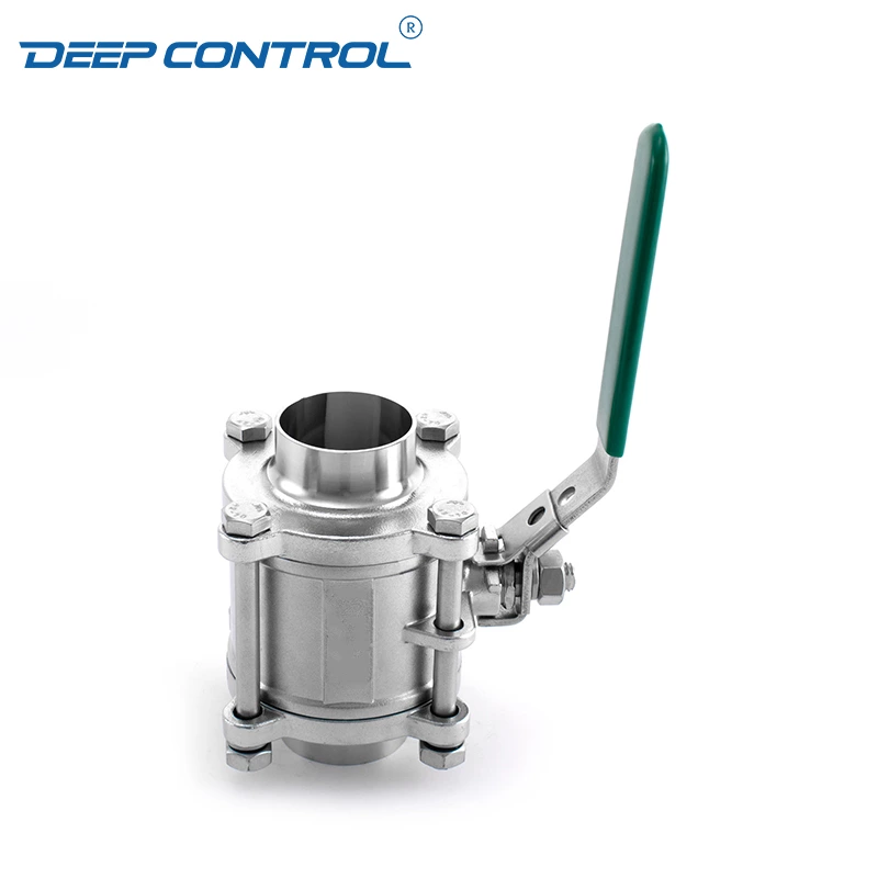Energy Storage Water Data Cooling Water Hygienic Stainless Steel 3PC Butt Weld Ball Valve