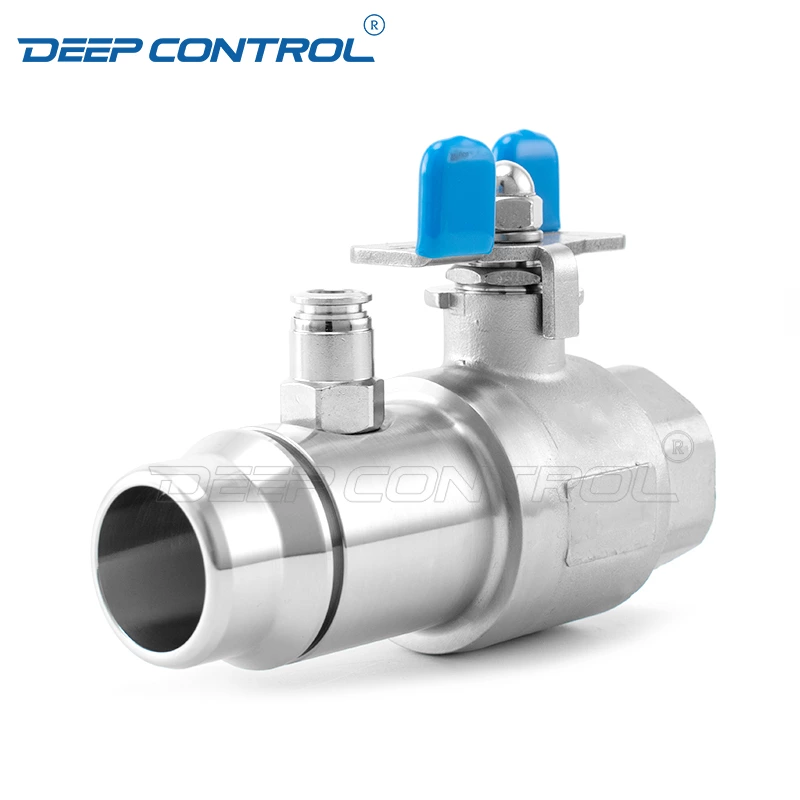 Liquid Cooling Water Energy Storage Leak Free Stainless Steel Sanitary Drain Ball Valve with Air Nozzle