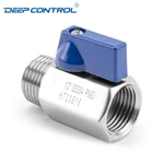 Cooling Water Data Center SS304 SS316 Stainless Steel Male Female BSPT NPT Thread Mini Ball Valve
